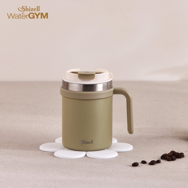 쉬젤 워터짐 더카페머그_올리브카키 480ml