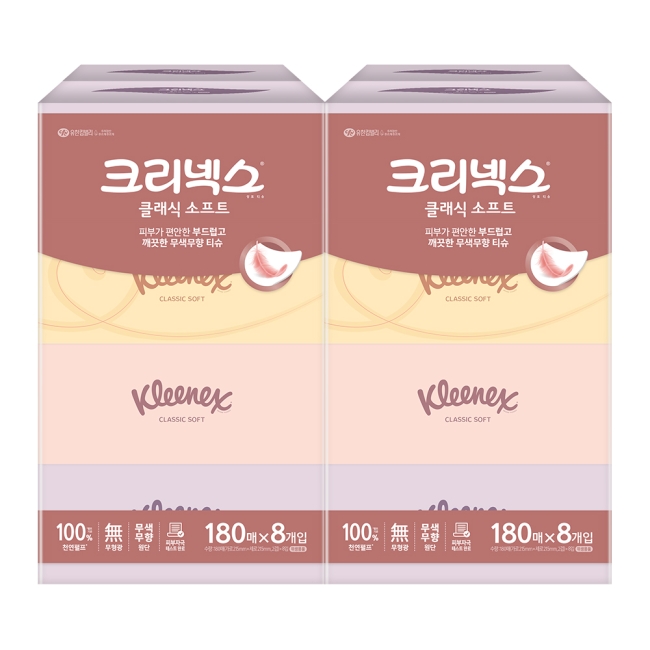 크리넥스 클래식 180매 8입X2팩
