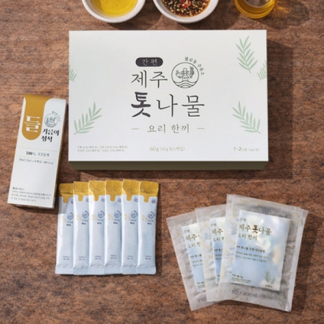[불로동주유소] 제주톳나물+들기름 세트(쇼핑백동봉)