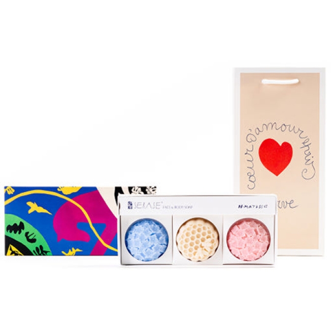 (일본히트상품) [새라새]  프리미엄 비누 선물세트_앙리마티스3P_쇼핑백 증정_(10세트)