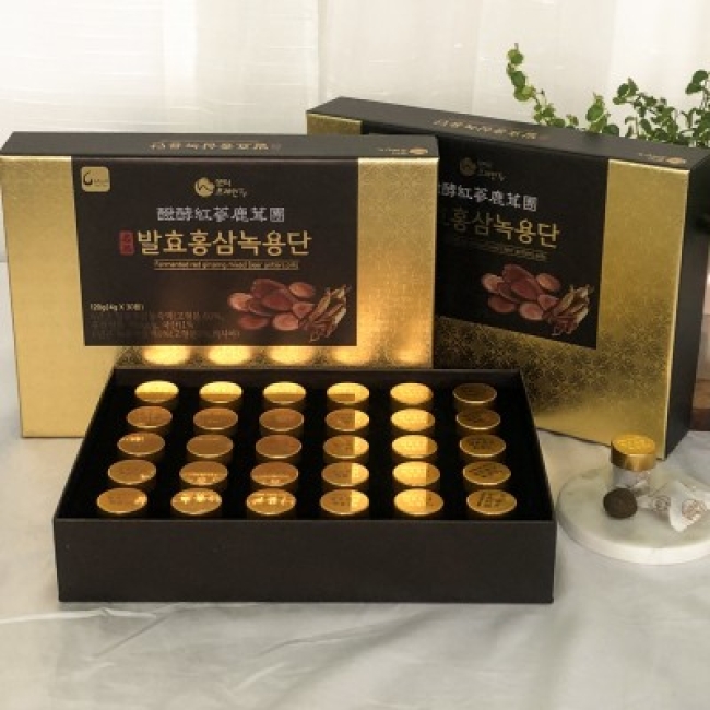 [대한홍삼] 발효홍삼 녹용단 4g x 30환_쇼핑백 증정