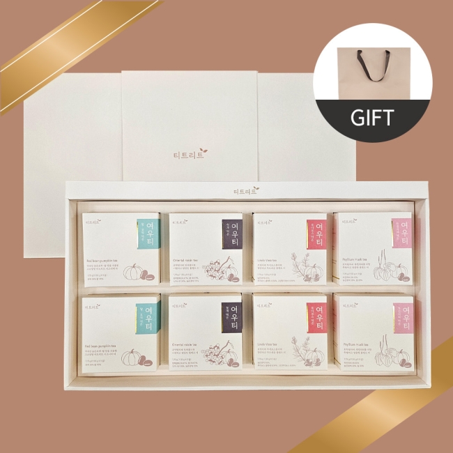 (올리브영 히트상품] [티트리트]  여우티 호박팥차 티백 4종 40티백 _쇼핑백 증정