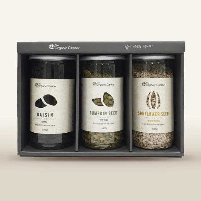 [라온오가닉] 견과3종세트(해바라기씨,호박씨,건포도/선물박스)