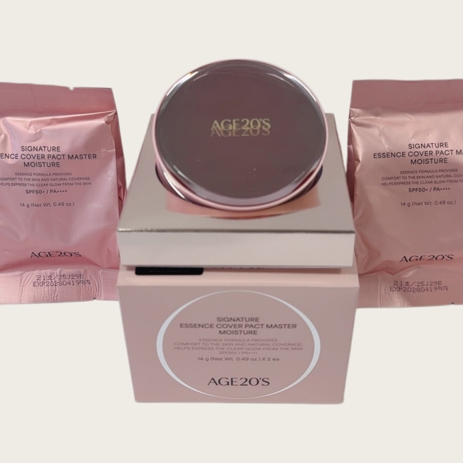 에이지투웨니스 시그니처 에센스 커버 팩트 모이스처 21호 케이스 + 리필 14g 2p 세트
