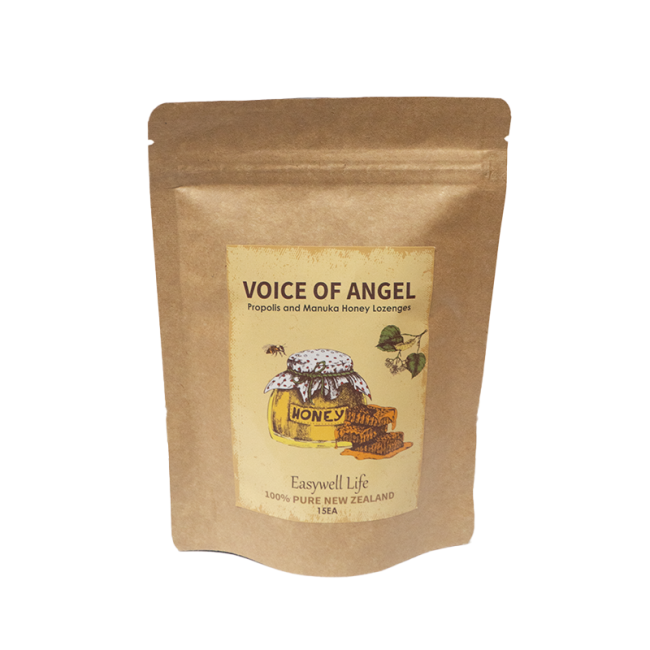 이지웰 라이프 뉴질랜드 프로폴리스 앤 마누카 허니 로랜지 캔디 15개 