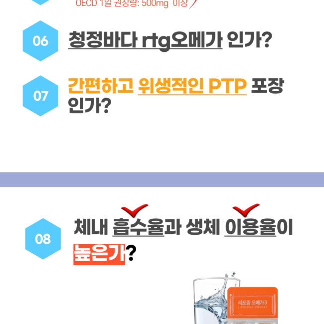 리포좀오메가3 프리미엄 고함량 1,000mg 3 box  비린내없는 노르웨이 오메가3 사용