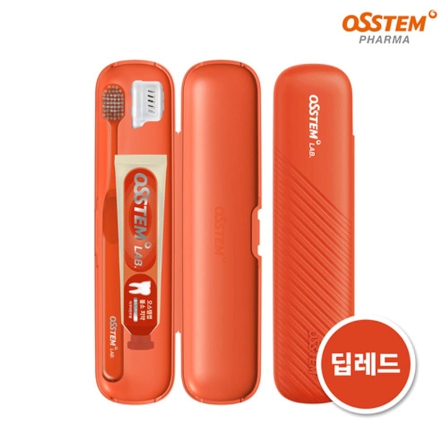 오스템 치약칫솔세트 양치키트 불소치약 1450ppm 충치케어치약 40g