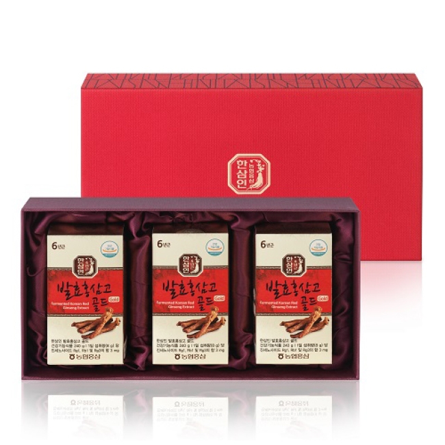 [한삼인]  발효 홍삼고 골드 240g x 3병_쇼핑백 증정