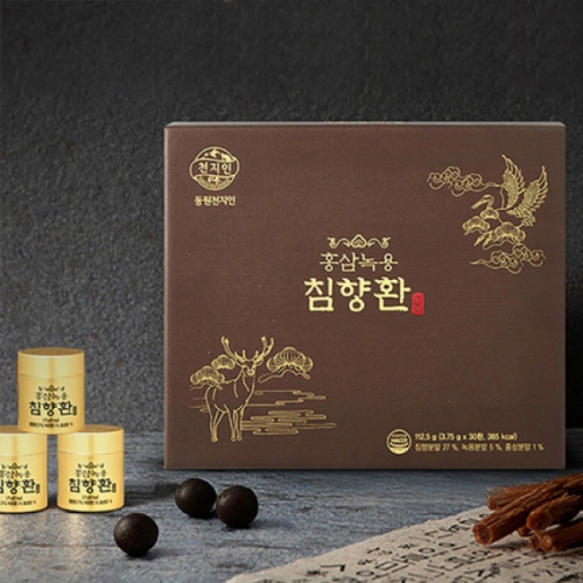 [동원천지인] 홍삼녹용 침향환(3.75gx30환)(쇼핑백동봉)