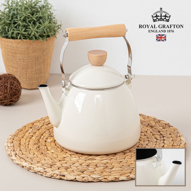 로얄그래프톤 바닐라크림 IH 법랑주전자 2.23L