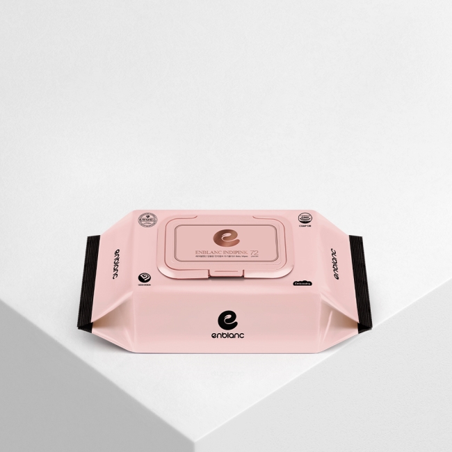 [앙블랑] 물티슈 인디핑크 캡형 72매X10팩