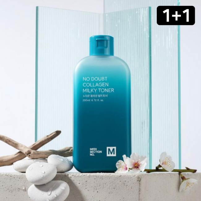 [1+1 행사] 메디섹션 넘버M 노다웃 콜라겐 PDRN EGF 밀키 토너 200ml