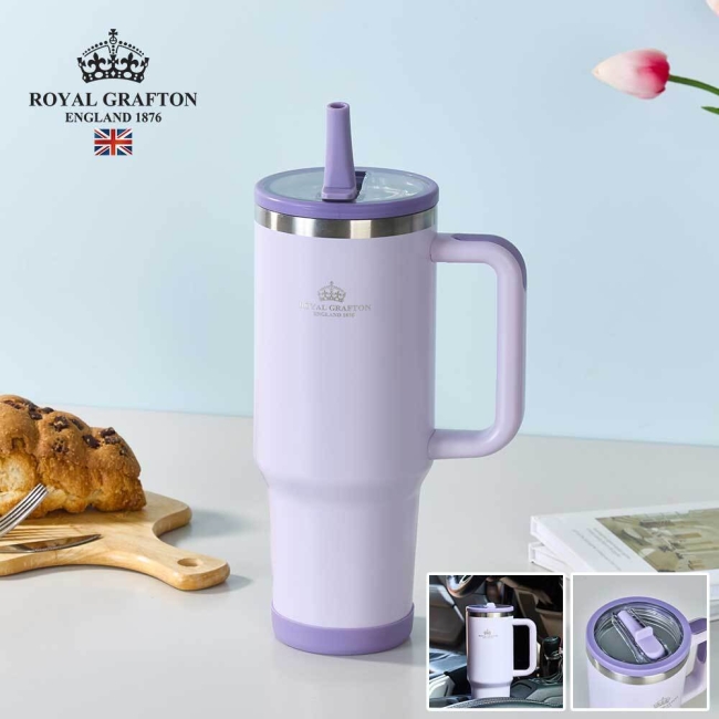 로얄그래프톤 보온보냉폴드스트로우텀블러 1200-라이트퍼플