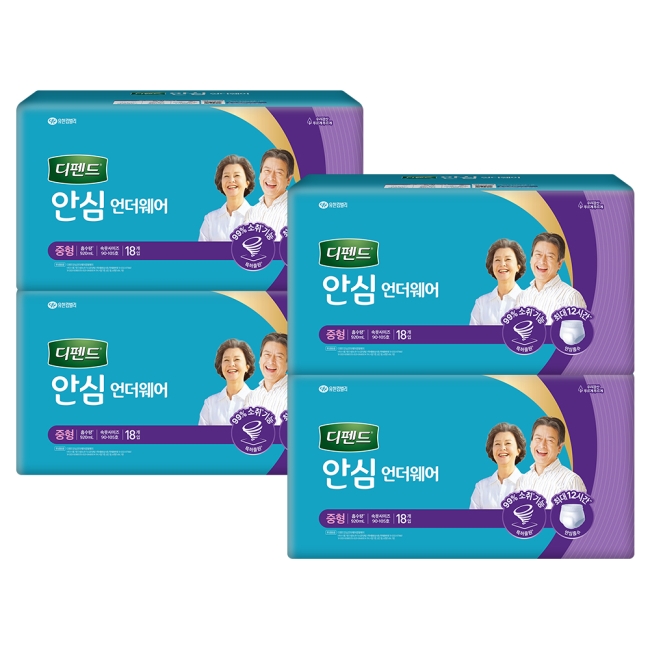 디펜드 안심 언더웨어 중형 18PX4팩