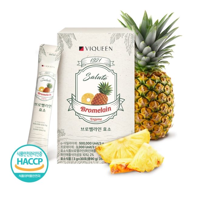 (백화점판매상품) [바이퀸] 1921살루트 브로멜라인 효소 3gx30포_(10박스)