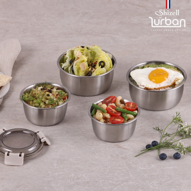 쉬젤 러반 슈퍼클린찬통 원형4종세트(350ml*2EA+600ml*2EA)