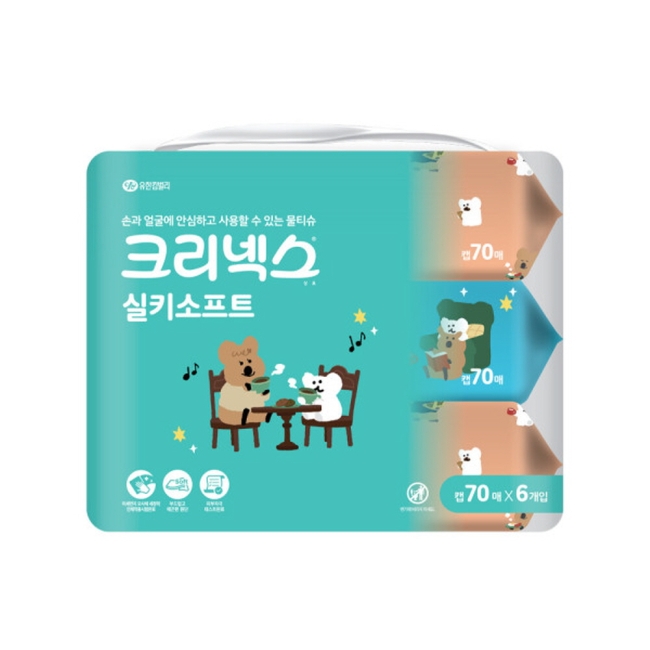 크리넥스 실키소프트 다이노탱 70매X6팩