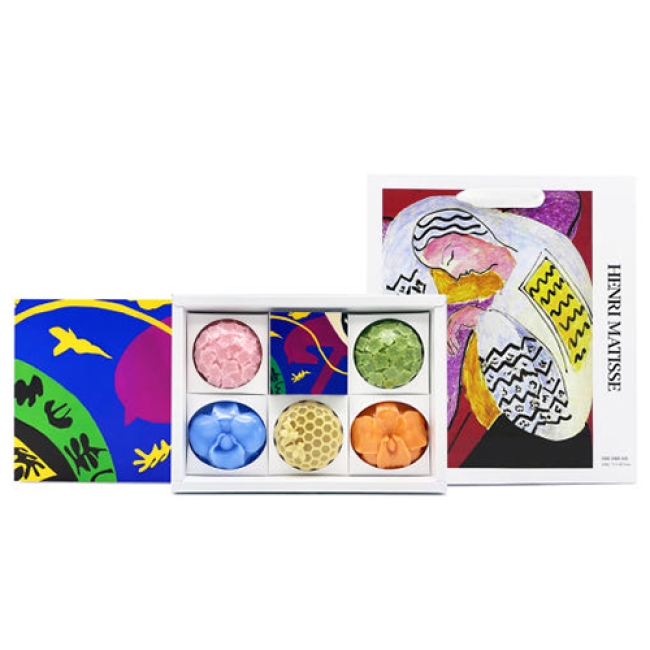 (일본히트상품) [새라새]  프리미엄 비누 선물세트_앙리마티스5P_쇼핑백 증정_(2세트)