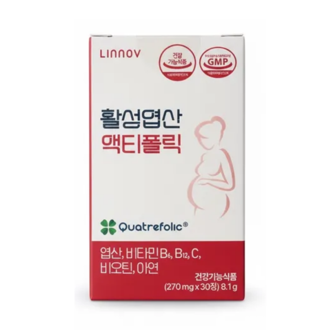 활성엽산 액티폴릭 | Quatrefolic 활성엽산  (270mg × 30정/ 5 Box) 