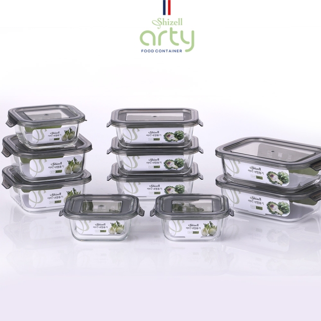 쉬젤 아티 내열용기 혼합10종세트(직사각5종세트+정사각5종세트)