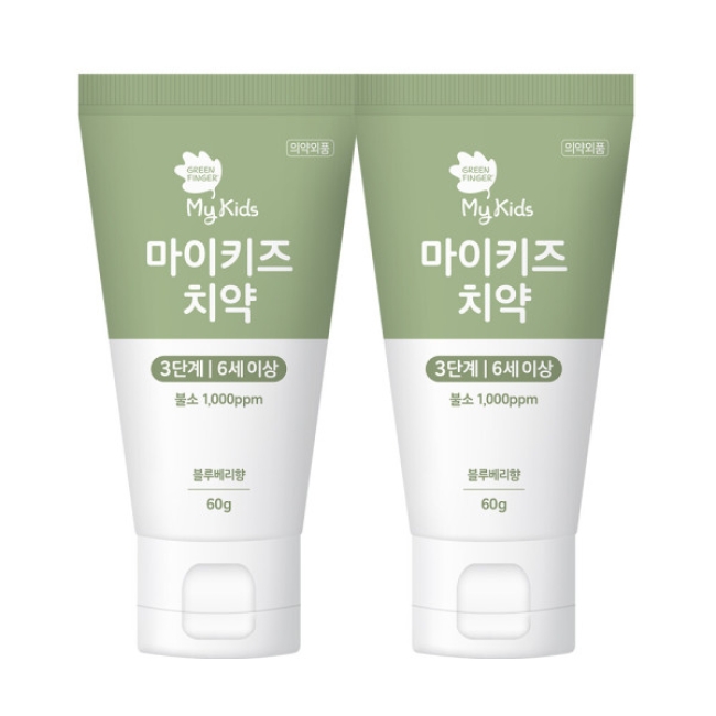그린핑거 마이키즈 치약 3단계 60g X2EA