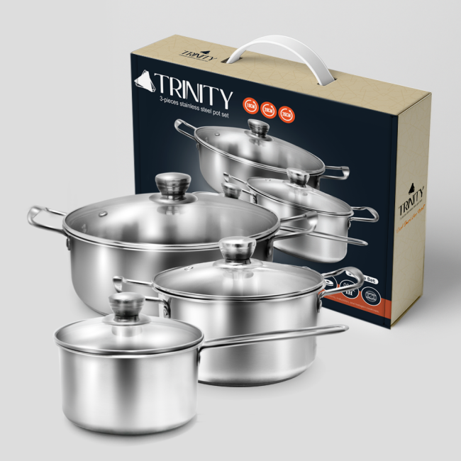 [이노쿡] 트리니티 스테인리스 냄비 3종세트