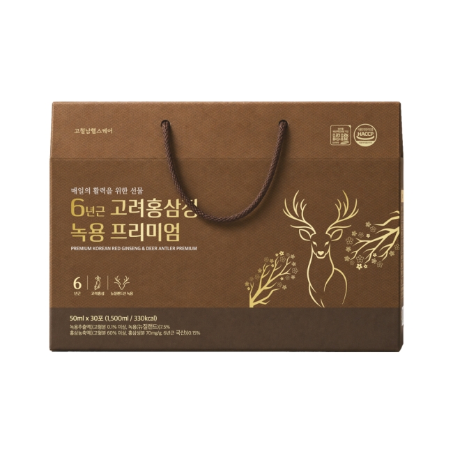 [고철남홍삼] 6년근 고려홍삼정 녹용 프리미엄 50ml*30포