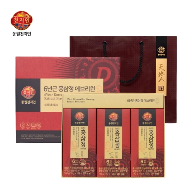 [동원 천지인]  6년근 홍삼정 에브리원 10g*30포_쇼핑백 증정