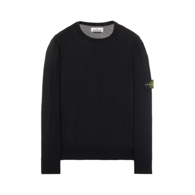 스톤 아일랜드 526C4 라이트 울 크루넥 니트 네이비 블루 - 21FW 7515526C4V0020