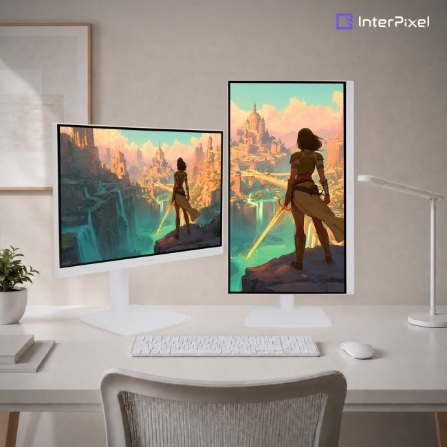 [인터픽셀]_IPU2730 UHD IPS 120Hz 화이트 멀티스탠드 27인치 모니터(무결점)