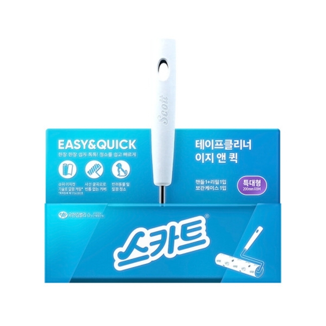 스카트 테이프클리너 이지앤퀵 특대형 번들 핸들1+리필1