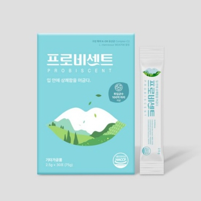 프로비센트 국내 특허 구강유산균 2.5g x 30포 1박스