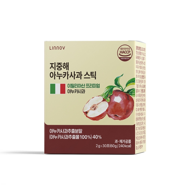 리노브 지중해 아누카사과 스틱 (2g ×30포 / 5 Box) 