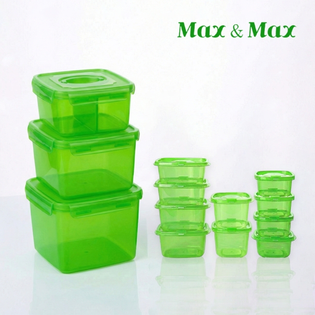 [맥스앤맥스] 항균 그린 김치통&밀폐용기 실속 12종 세트