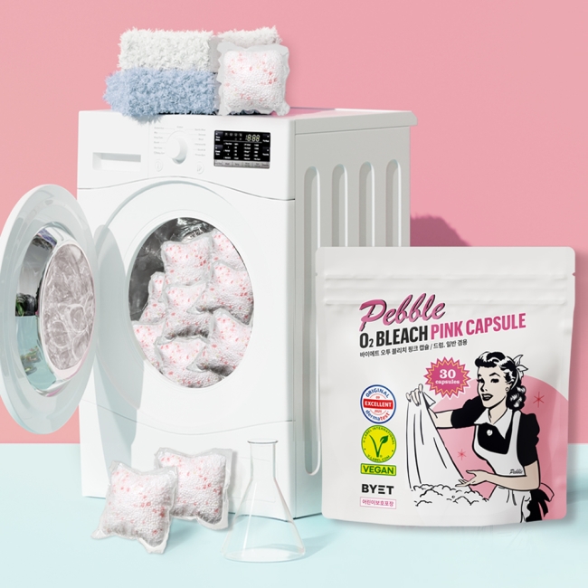 바이에트 페블 오투 블리치 핑크 캡슐 30pcs * 1pack  (BYET pebble O2 bleach PINK capsule)