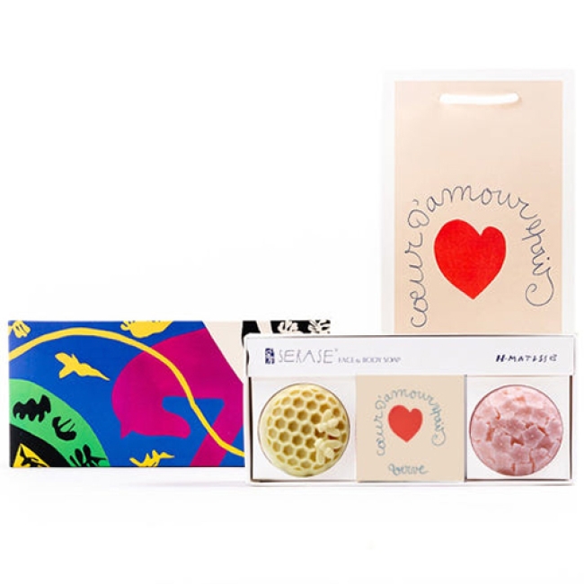 (일본히트상품) [새라새]  프리미엄 비누 선물세트_앙리마티스2P_쇼핑백 증정_(10세트)