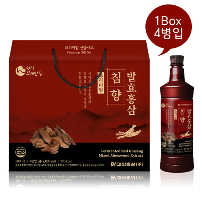 [대한홍삼] 발효홍삼침향 프리미엄 500ml x 4병