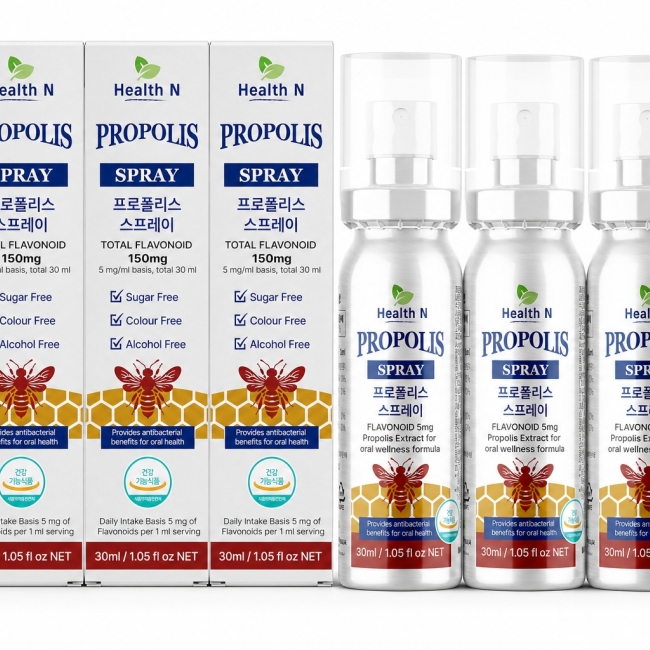 [헬스엔] 프로폴리스 스프레이 (알류미늄 보틀) 30ml x 3개