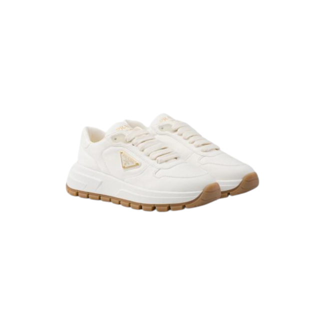 프라다 프랙스 01 가죽 스니커즈 아이보리 1E804M038F0304FB045