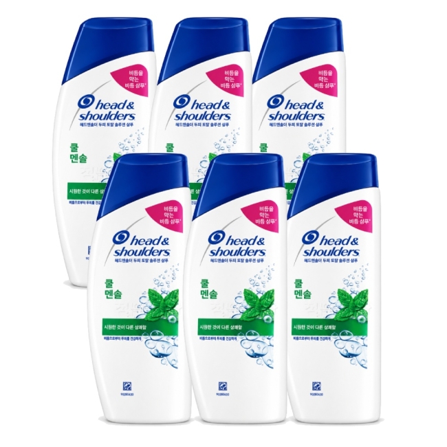 헤드앤숄더 여행용 샴푸 쿨 멘솔 80ml x 6개 (1팩)