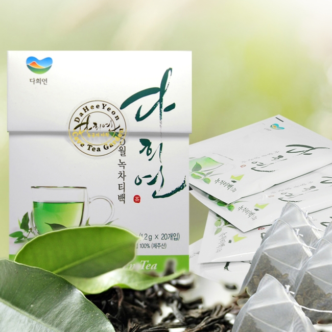 [5개] 다희연 5월 녹차 티백 1.2g x 20포 제주도 유기농 잎차