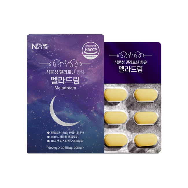 [뉴네이처]식물성 멜라토닌 함유 멜라드림(600mg x 30정)