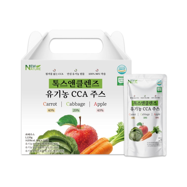 [뉴네이처]톡스앤클렌즈 유기농 CCA주스(80g x 14포)