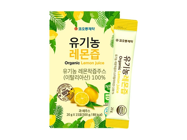 코오롱제약 유기농 NFC 이탈리아산 레몬100% 레몬즙 20gX15포