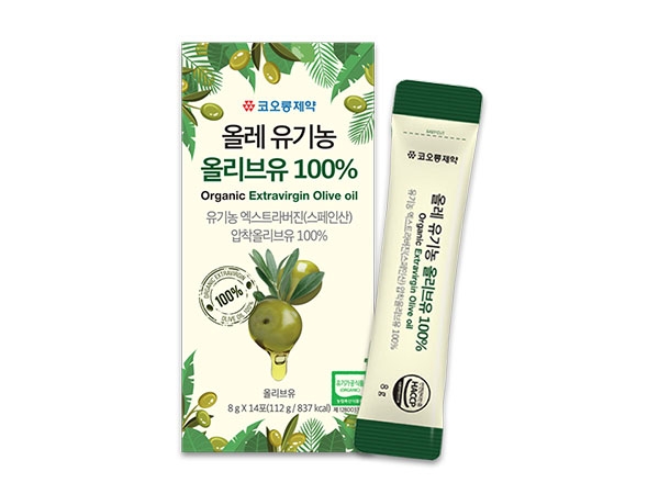 코오롱제약 유기농 스페인산 올리브유 올리브오일 스틱 휴대용 8gX14포