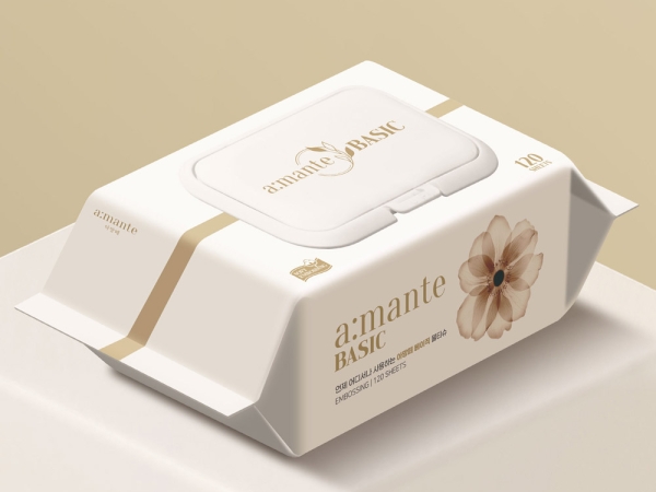 아망떼 베이직 대용량 아기물티슈 엠보싱 캡형 120매 20팩