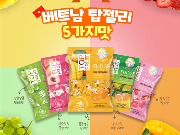 coowy 탑젤리  탑후르츠 망고젤리 80g 5종세트 