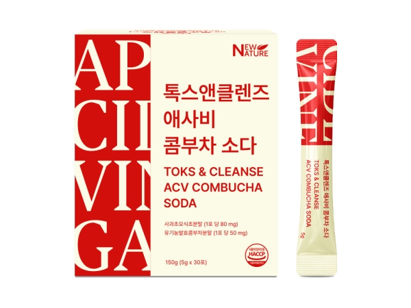 [뉴네이처]톡스앤클렌즈 애사비 콤부차 소다(5g x 30포)