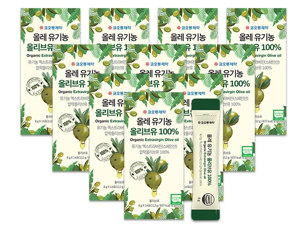 코오롱제약 유기농 스페인산 올리브유 올리브오일 스틱 휴대용 8gX14포X10 box