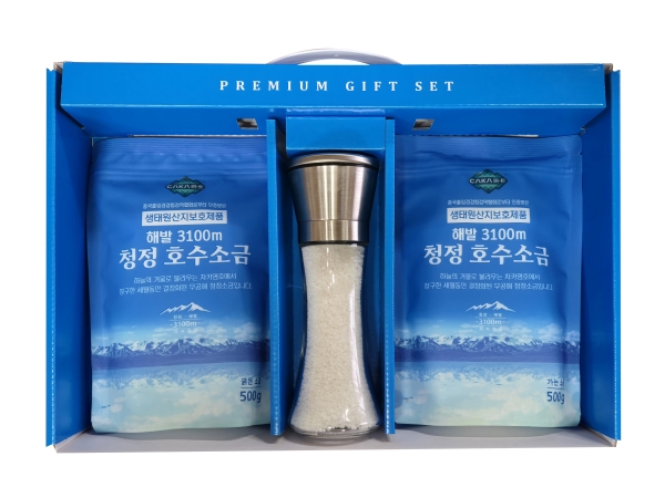 [그라인더선물세트] 티베트고원 무공해 청정 호수소금 차카호수소금 500g 청정지역 해발3100m 무간수 무중금속